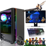 Intel Gaming PC Bundle | i3-12100F Processor | 16GB RAM | GTX 1650 Graphics Card | 512GB SSD | Includes 24" Monitor