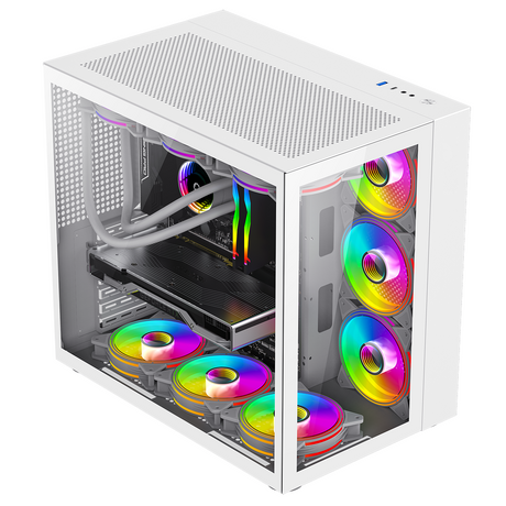 Angel Water-Cooled Gaming PC | AMD Ryzen 7 5700X Processors | 32GB RAM | NVIDIA RTX 4060 Graphics Card | 1TB SSD And 4TB HDD Storage